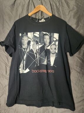 Jerzees Black Backstreet Boys Graphic Tee